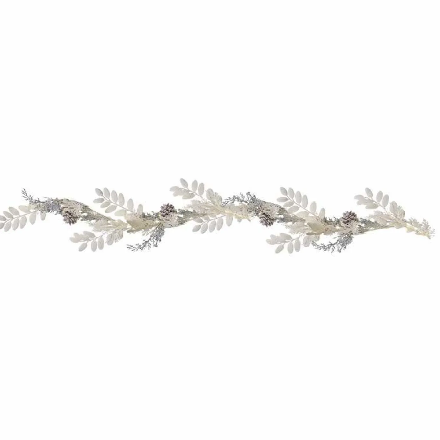 Party Delights Hanging Decorations<White & Silver Berry Foliage Garland - 1.8M