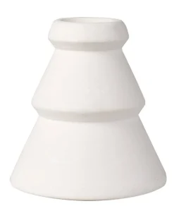 Party Delights Tableware<White Ceramic Tree Shaped Candle Holders (2Pk)