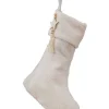 Party Delights Stockings & Sacks<White Fabric Stocking With Charm