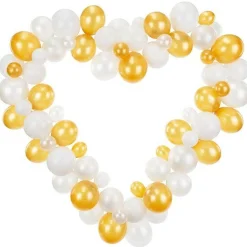 White Heart Balloon Garland - 60 Balloons<Party Delights
