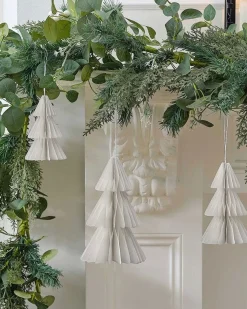 Party Delights Hanging Decorations<White Honeycomb Trees Hanging Decorations (3Pk)