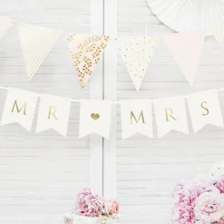 White Mr & Mrs Bunting - 85Cm<Party Delights