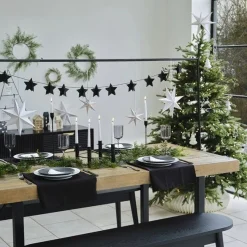 White Paper Hanging Stars (6Pk)<Party Delights Clearance