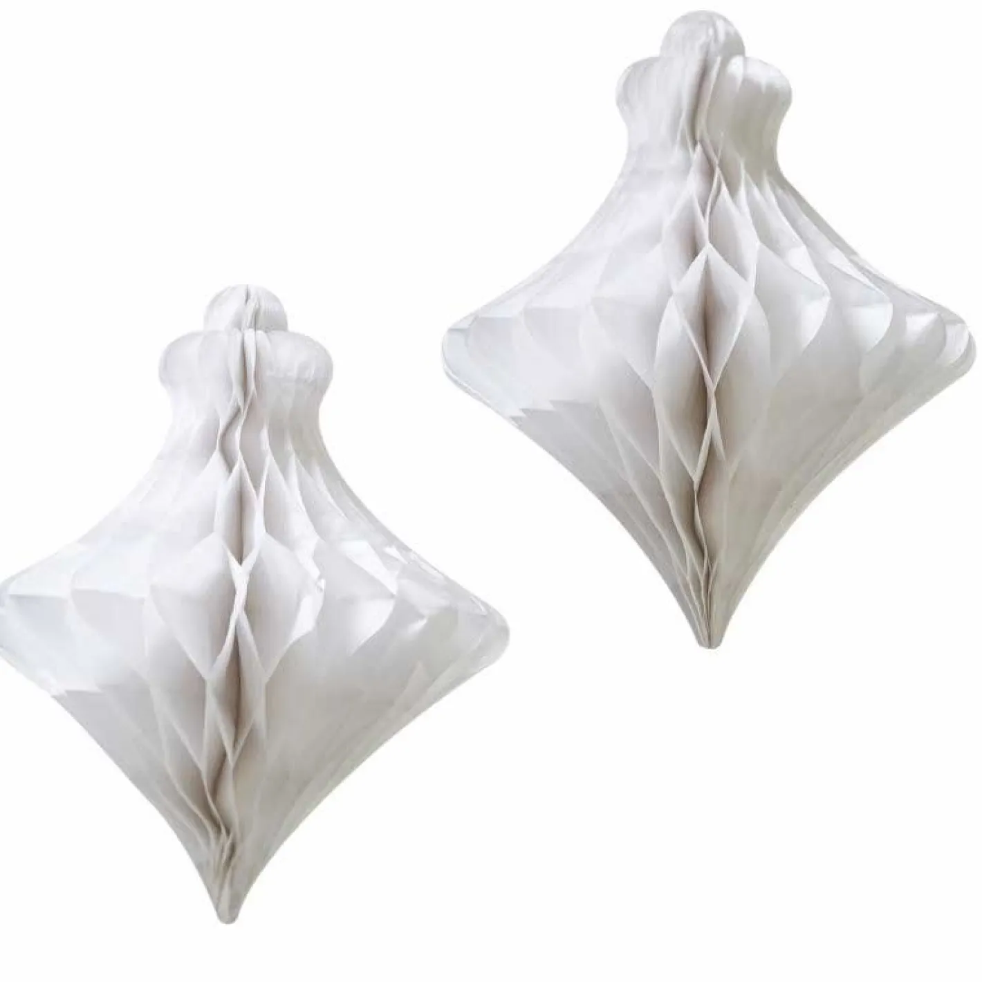 Party Delights Hanging Decorations<White Paper Honeycomb Baubles - 40Cm (2Pk)