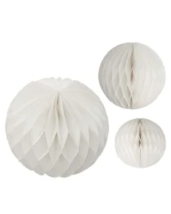 Party Delights Hanging Decorations<White Paper Honeycomb Hanging Decorations (3Pk)