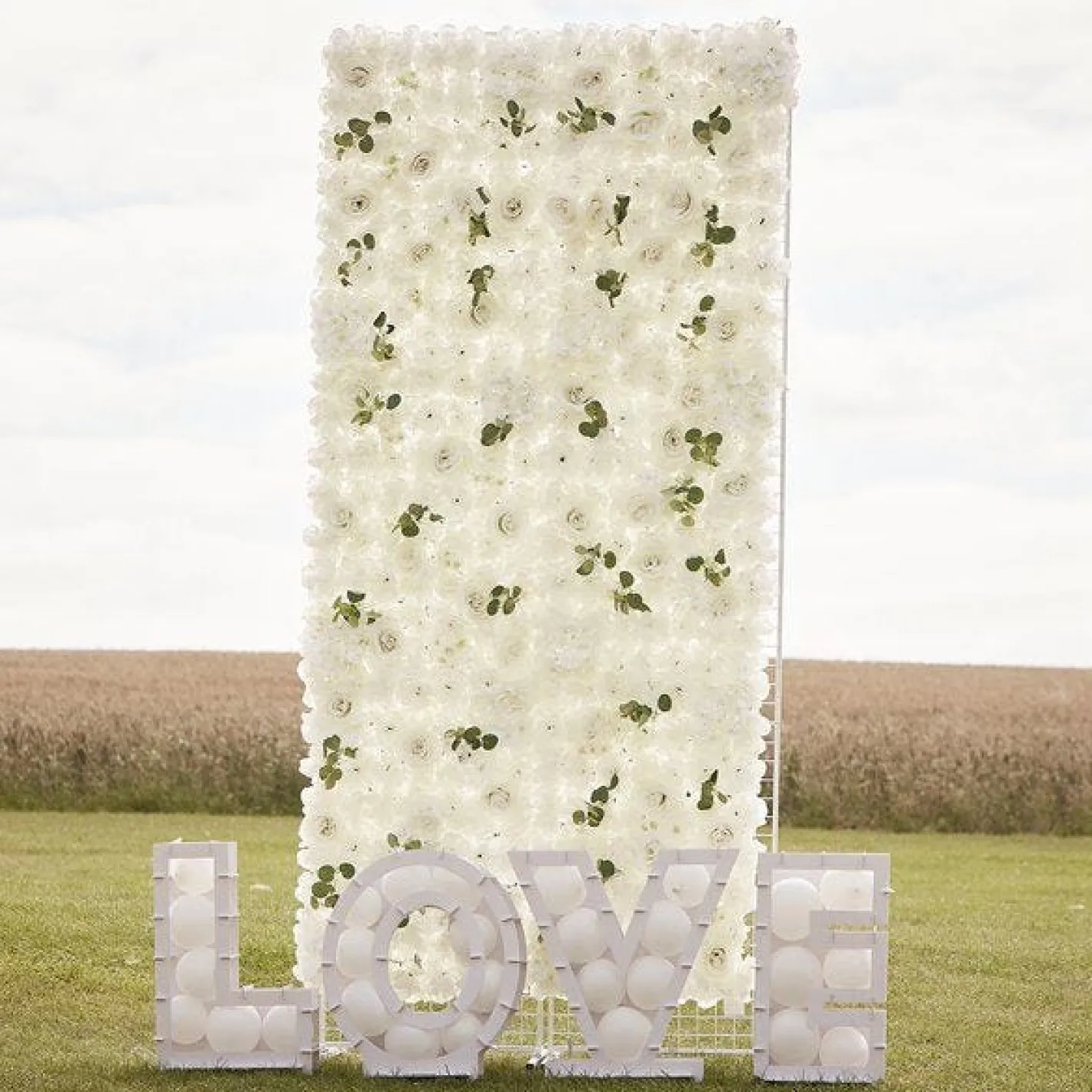 White Rose Flower Wall Backdrop Tile - 60Cm X 40Cm<Party Delights Discount