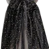 Party Delights Costume Accessories<Witch Black & Gold Star Cape