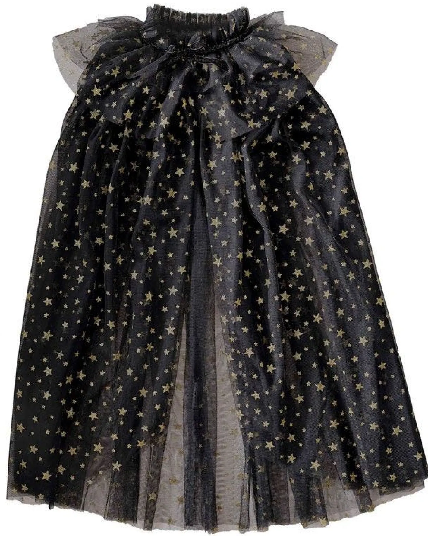 Party Delights Costume Accessories<Witch Black & Gold Star Cape