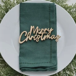 Party Delights Tableware<Wood Merry Christmas Sign (6Pk)