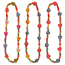 Wooden Bead Necklace<Party Delights New