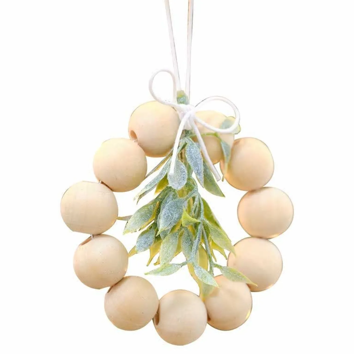 Party Delights Hanging Decorations<Wooden Beads & Foliage Tree Decorations (4Pk)