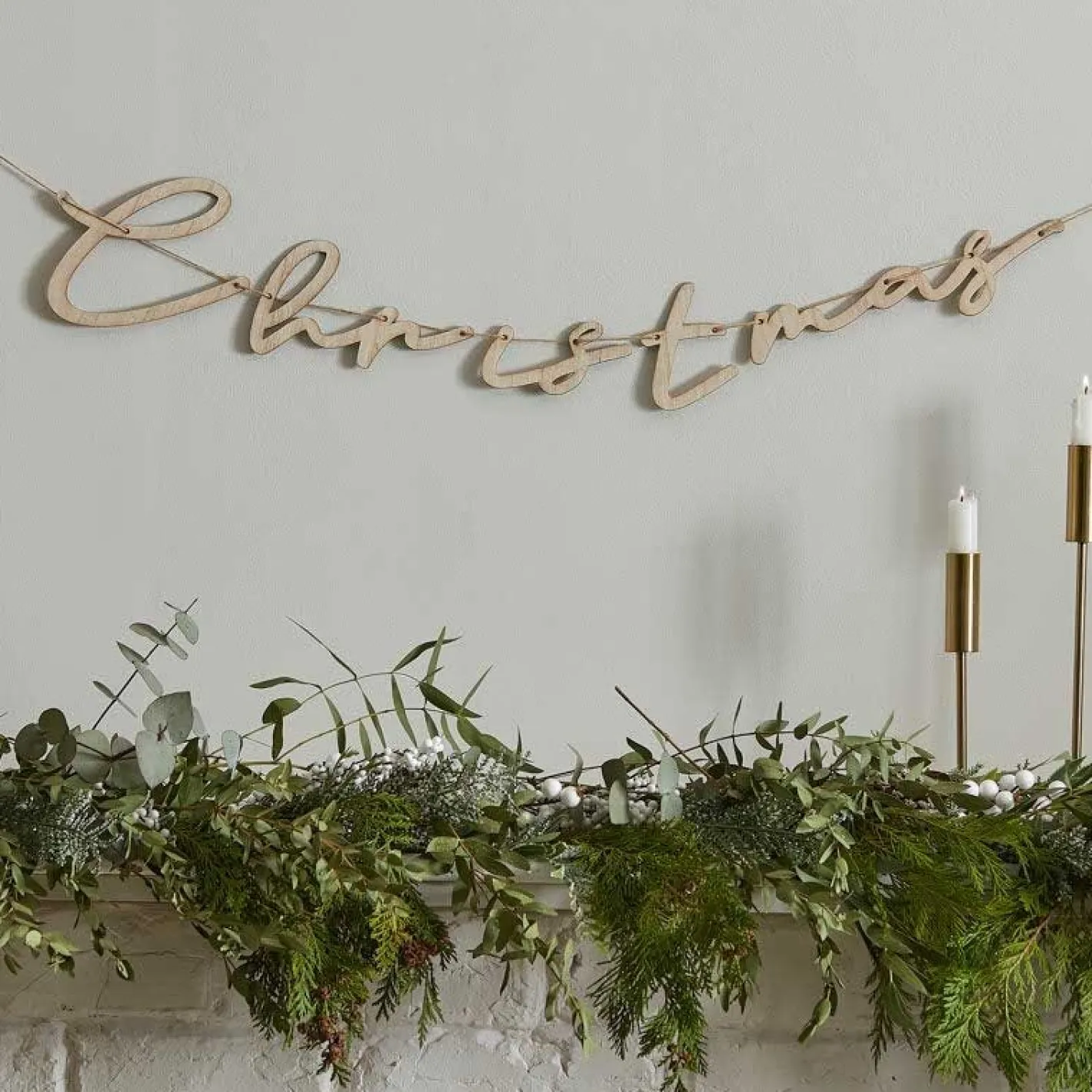 Party Delights Hanging Decorations<Wooden 'Christmas' Banner - 1.5M