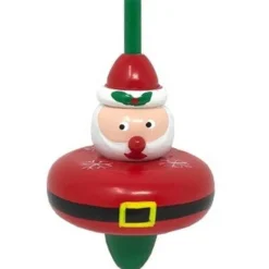 Party Delights Stocking Fillers<Wooden Christmas Spinning Top - 8Cm