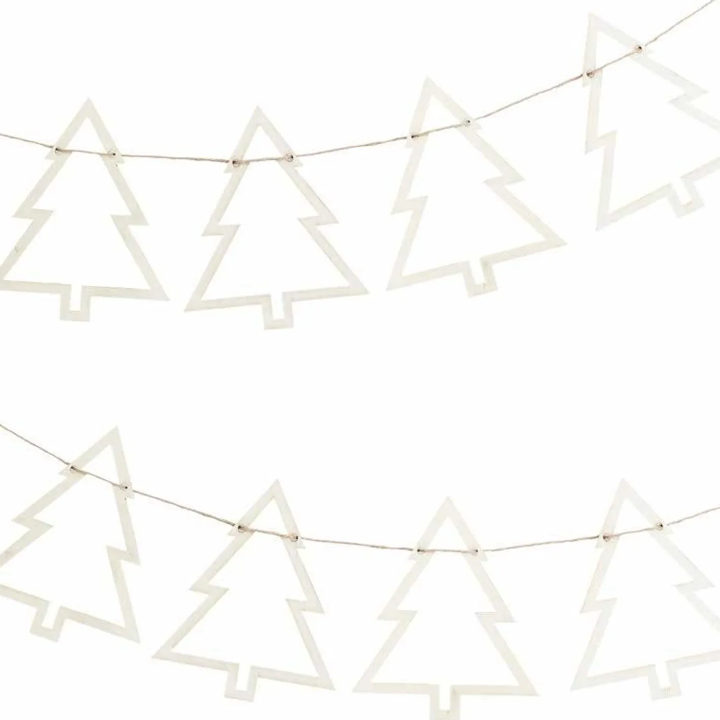 Party Delights Hanging Decorations<Wooden Christmas Tree Bunting - 1.5M