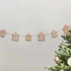 Wooden House Bunting With Light Up Windows - 2M<Party Delights Sale