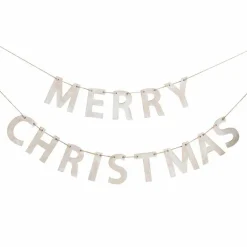 Party Delights Hanging Decorations<Wooden Merry Christmas Banner - 1.5M