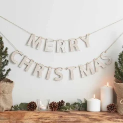 Wooden Merry Christmas Banner - 1.5M<Party Delights