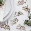 Party Delights Tableware<Wooden Merry Christmas Table Confetti (20Pk)