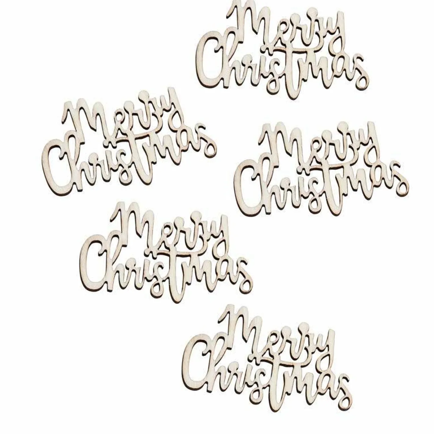 Party Delights Tableware<Wooden Merry Christmas Table Confetti (20Pk)