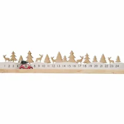 Party Delights Christmas Party Accessories<Wooden Reusable Christmas Advent Calendar With Moveable Car - 64Cm X 10Cm
