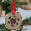 Party Delights Hanging Decorations<Wooden Round Snowflake Hanging Tree Decorations (6Pk)