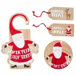 Party Delights Christmas Party Accessories<Wooden Santa & Friends Christmas Eve Kit