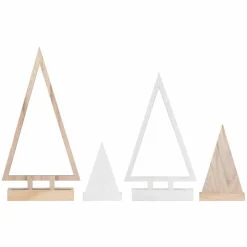 Party Delights Tableware<Wooden Tree Decorations (4Pk)