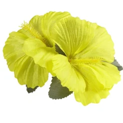 Yellow Hibiscus Flower Clip<Party Delights Online