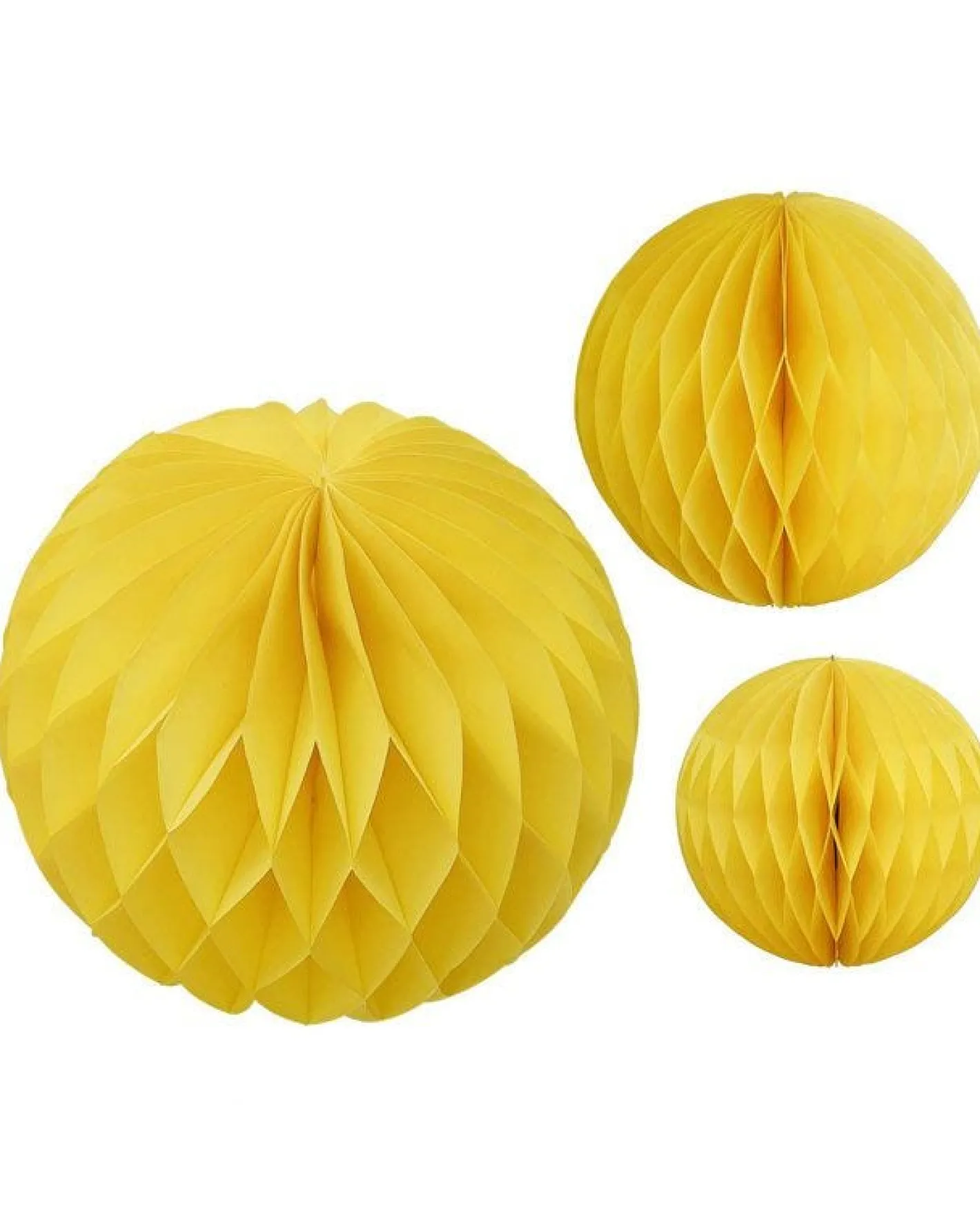 Party Delights Hanging Decorations<Yellow Paper Honeycomb Hanging Decorations (3Pk)