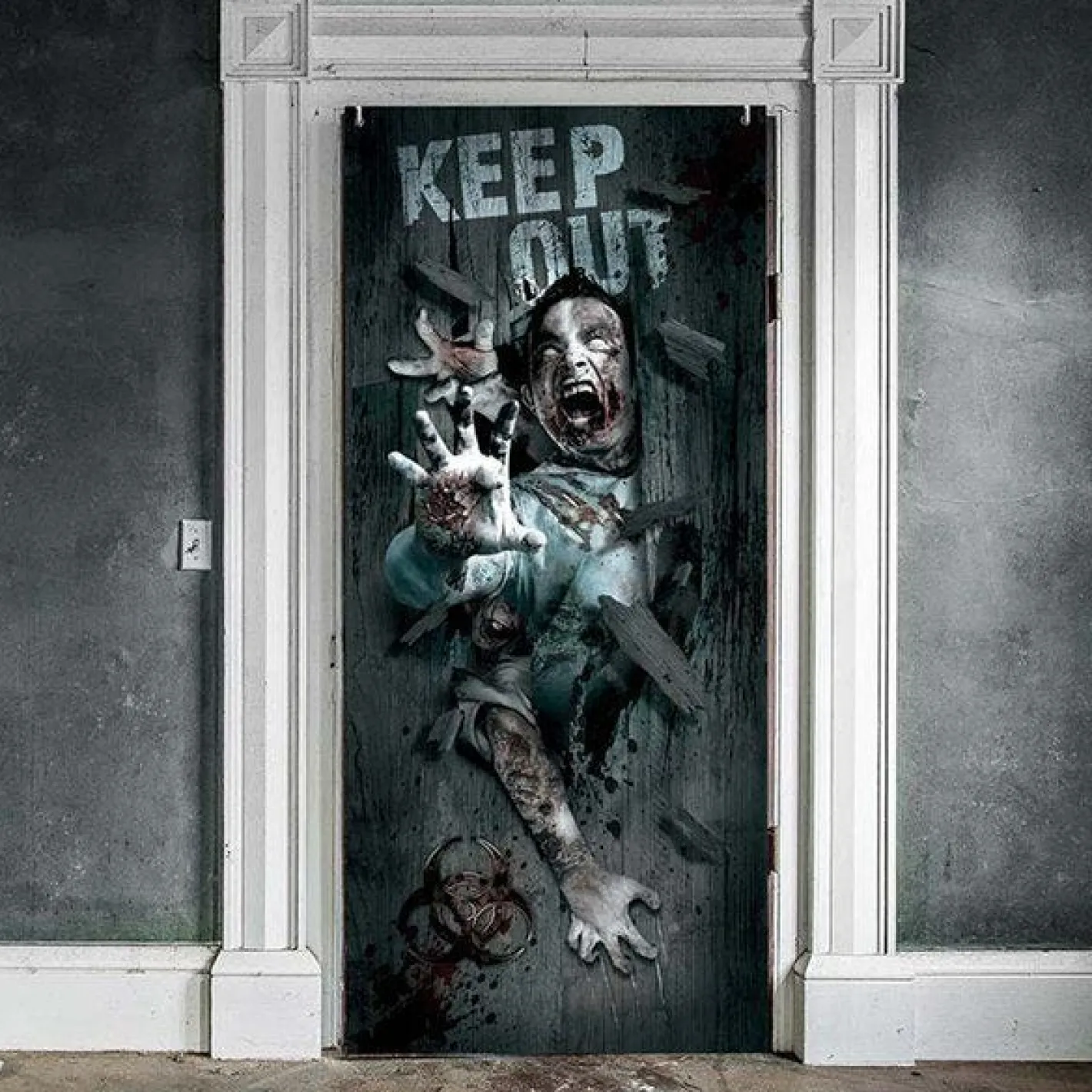 Party Delights Window & Door Decorations<Zombie Attack Door Decoration -80Cm X 1.8M