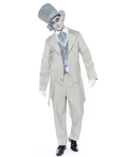 Men's Party Delights Men's<Zombie Ghost Groom -Adult Costume