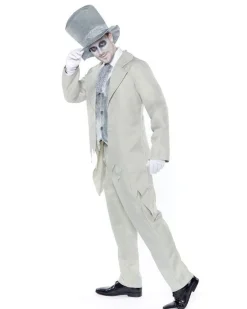 Men's Party Delights Men's<Zombie Ghost Groom -Adult Costume
